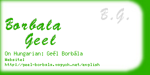 borbala geel business card